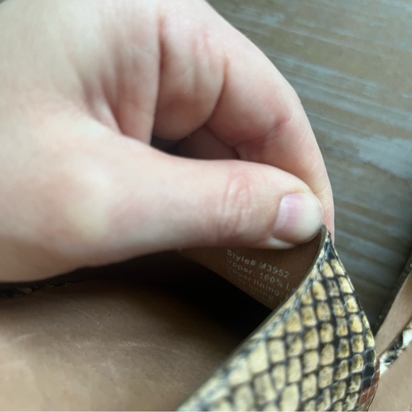 Madewell Remi Snakeskin Slip On Mules Preppy Boho Work Wear Career Womens 8 - Picture 4 of 6